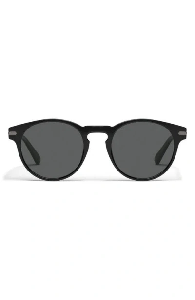 Quay 52mm Slow Mo Polarized Round Sunglasses In Black