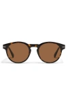 Quay 52mm Slow Mo Polarized Round Sunglasses In Metallic