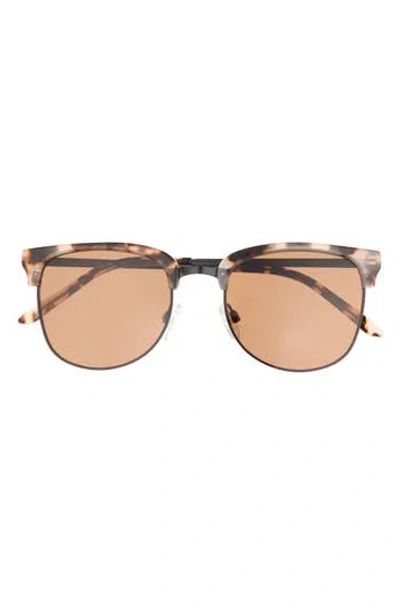Quay 53mm Evasive Brow Bar Square Sunglasses In Brown