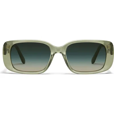 Quay 53mm Karma Square Gradient Sunglasses In Moss/ Palm Taupe