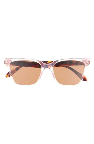 Quay 55mm Cat Eye Sunglasses In Brown