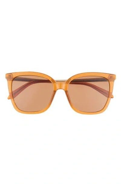 Quay 56mm Video On Square Sunglasses In Orange