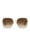 Quay 5th Ave 58mm Gradient Square Sunglasses In Brown