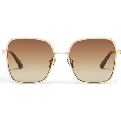 Quay 5th Ave 58mm Gradient Square Sunglasses In Multi