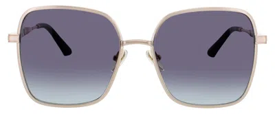 Quay 5th Ave Sunglasses In Bgl/blkaq - Brushed Gold - Black To Aqua Gradient