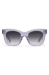 Quay After Hours 50mm Square Sunglasses In Sweet Pea/smoke