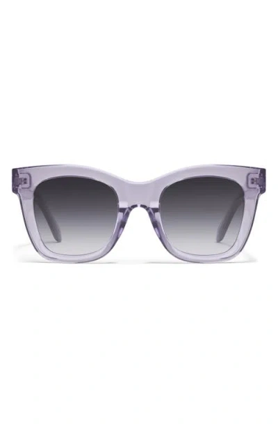 Quay After Hours 50mm Square Sunglasses In Sweet Pea/smoke
