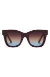 Quay After Hours 51mm Square Sunglasses In Red