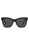 Quay After Party 51mm Square Sunglasses In Black/ Black