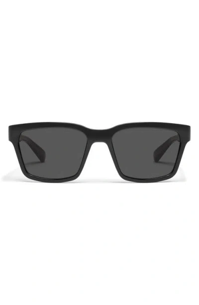 Quay All Good 59mm Polarized Square Sunglasses In Black/black Polarized