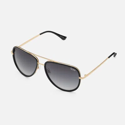 Quay All In Medium In Black,black Gold