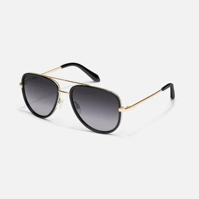 Quay All In Medium In Tortoise,brown Fade Polarized