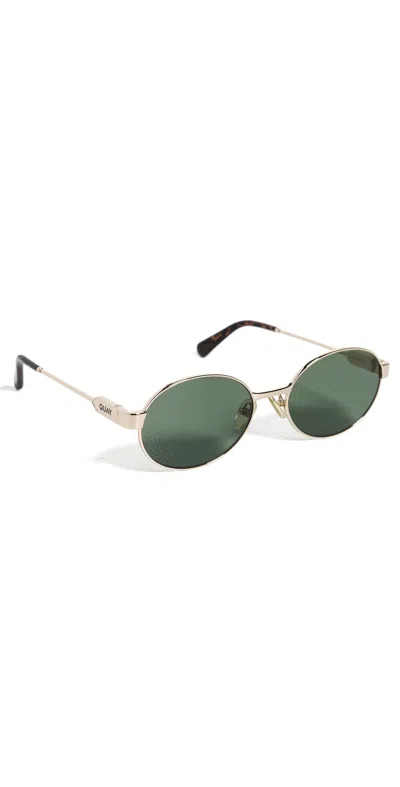 Quay Anyways Sunglasses Gold/green