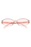 Quay Aura Points 55mm Oval Sunglasses In Pink