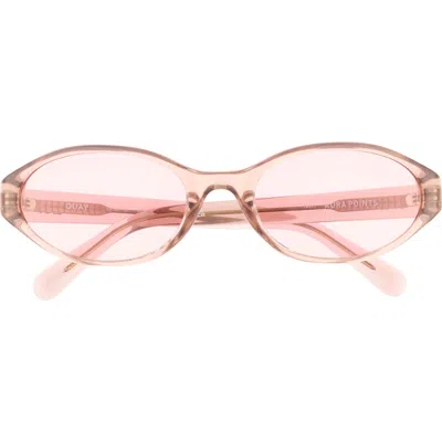 Quay Aura Points 55mm Oval Sunglasses In Doe/pny