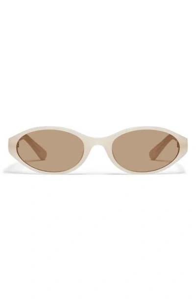 Quay Aura Points 55mm Oval Sunglasses In Neutral