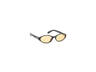 Quay Aura Points Fashion Sunglasses Black/yellow: 35mm, Polycarbonate