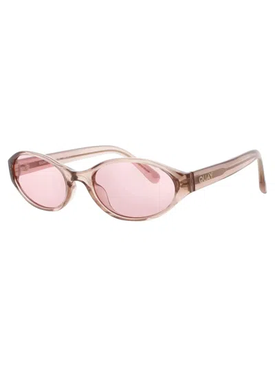 Quay Aura Points Mini Sunglasses In Pink