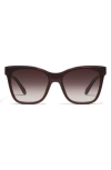 Quay Australia After Party 51mm Square Sunglasses In Dark Chocolate Gradient