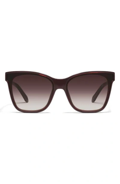 Quay Australia After Party 51mm Square Sunglasses In Dark Chocolate Gradient