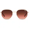 Quay Australia Big Time 54mm Gradient Round Sunglasses In Pink