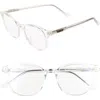Quay Australia Blueprint 48mm Blue Light Filtering Glasses In White