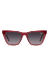 Quay Australia Call The Shots 41mm Polarized Cat Eye Sunglasses In Spice/smoke Polarized