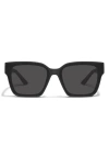 Quay Australia Drive In 51mm Square Sunglasses In Wood Tortoise,dark Apricot