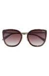 Quay Australia Flat Out 60mm Cat Eye Sunglasses In Tortoise/brown