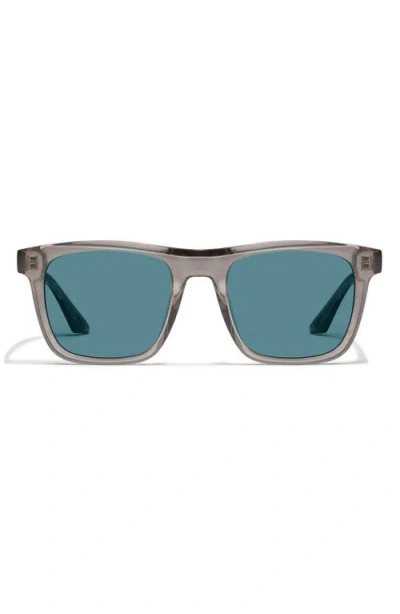 Quay Flip Side 53mm Square Sunglasses In Grey/turquoise