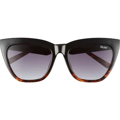 Quay Australia For Keeps 56mm Cat Eye Sunglasses In Brown