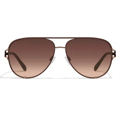 Quay Australia High Key 51mm Gradient Aviator Sunglasses In Gold,blue Rose