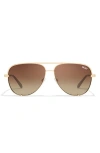 Quay Australia High Key 55mm Aviator Sunglasses In Gold/chocolate Paprika