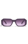 Quay Hyped Up 53mm Gradient Square Sunglasses In Amethyst/dark Amethyst