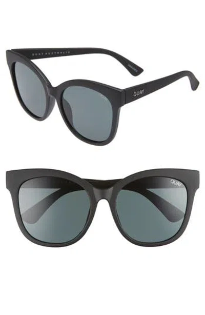 Quay Australia It's My Way 55mm Cat Eye Sunglasses In Black