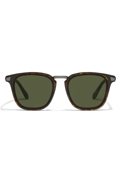 Quay Australia Jackpot Remixed 48mm Polarized Round Sunglasses In Tortoise / Green Polarized