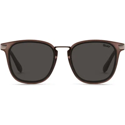 Quay Australia Jackpot Remixed 54mm Polarized Round Sunglasses In Brown