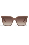 Quay Australia Level Up Remixed 52mm Gradient Square Sunglasses In Matte Doe/brown