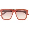 Quay Australia Name Drop 48mm Gradient Square Sunglasses In Brown Fawn