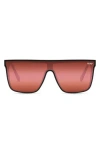 Quay Australia Nightfall 52mm Shield Sunglasses In Red