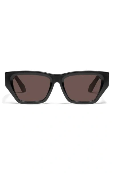 Quay Australia No Apologies 40mm Gradient Square Sunglasses In Black,brown