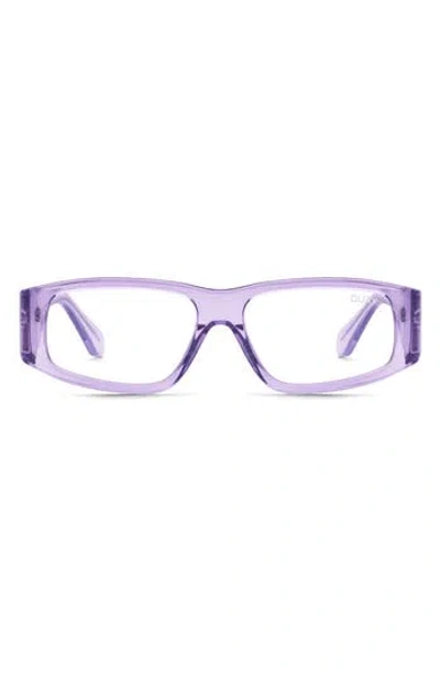 Quay Australia No Envy 36mm Square Blue Light Blocking Glasses In Purple