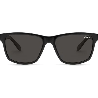 Quay Australia On Tour 43mm Square Polarized Sunglasses In Black