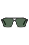 Quay Australia Soundcheck 48mm Gradient Aviator Sunglasses In Black/green