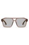 Quay Australia Soundcheck 48mm Gradient Aviator Sunglasses In Doe / Tan