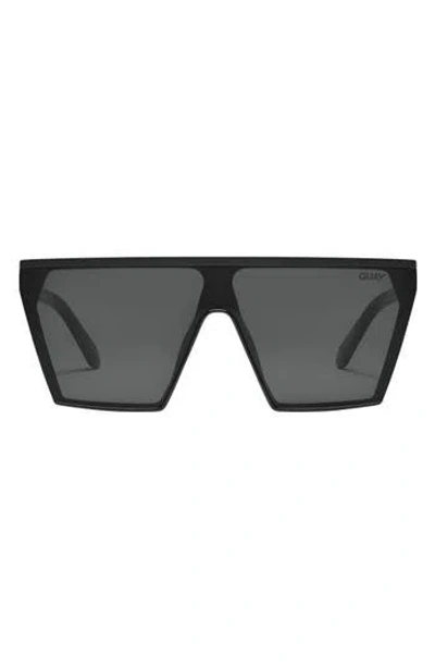Quay Australia Spotlight Polarized Shield Sunglasses In Black