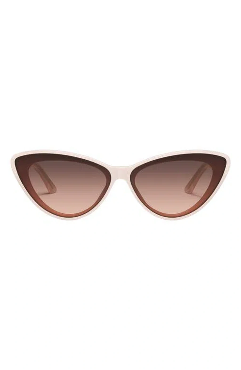 Quay Tempted 67mm Cat Eye Sunglasses In Champagne/brown Fawn 