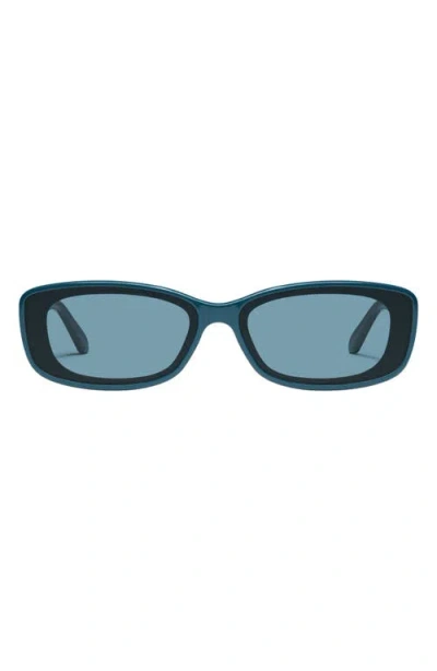 Quay Australia Vibe Check 62mm Small Square Sunglasses In Deep Turquoise