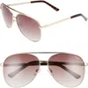 Quay Australia Vivienne 64mm Aviator Sunglasses In Multi