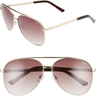 Quay Australia Vivienne 64mm Aviator Sunglasses In Multi